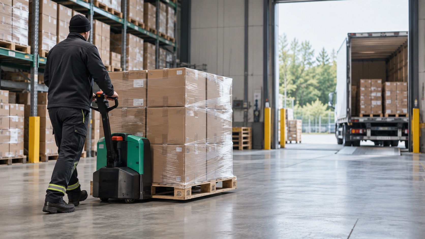 Préparation d’une palette destinée à une plateforme de distribution